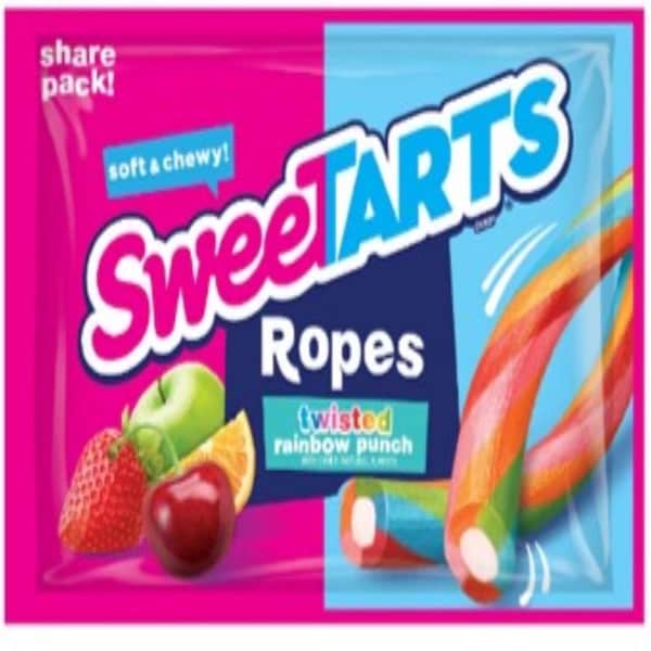 Sweetarts Soft and Chewy Ropes Twisted Rainbow Punch Candy 35 oz 71512